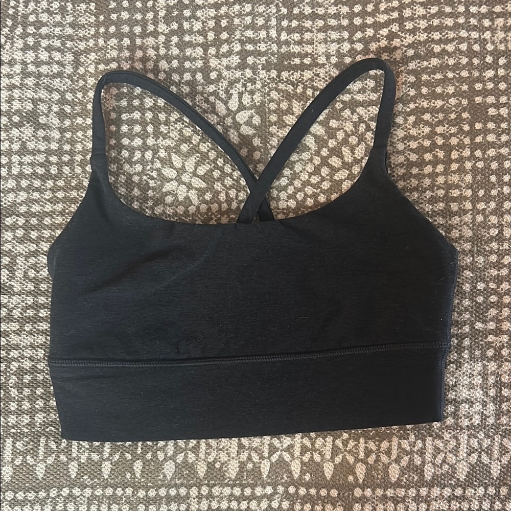 Vuori Black Strappy Sports Bra